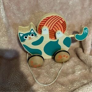 Hape Wooden Walk-A-Long Montessori Kitten Pull Toy